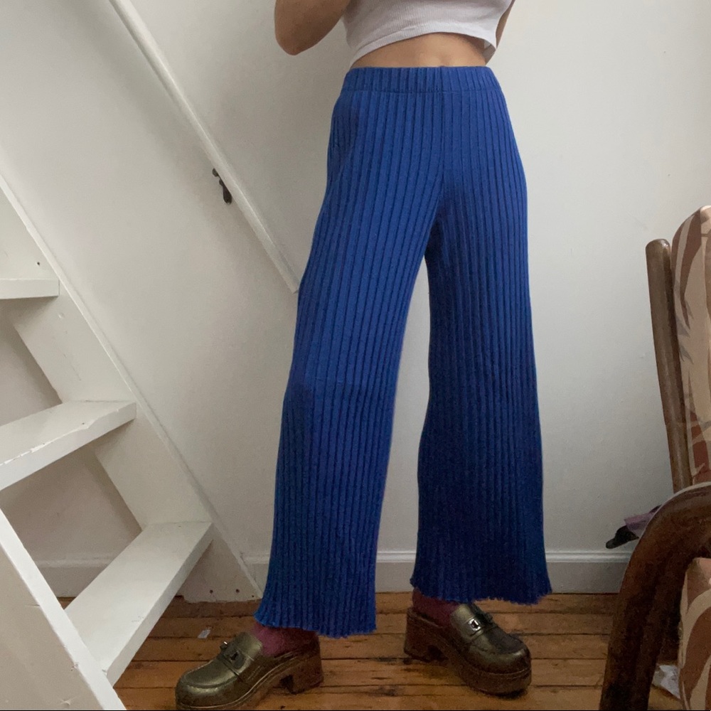 SIMON MILLER blue ribbed pants